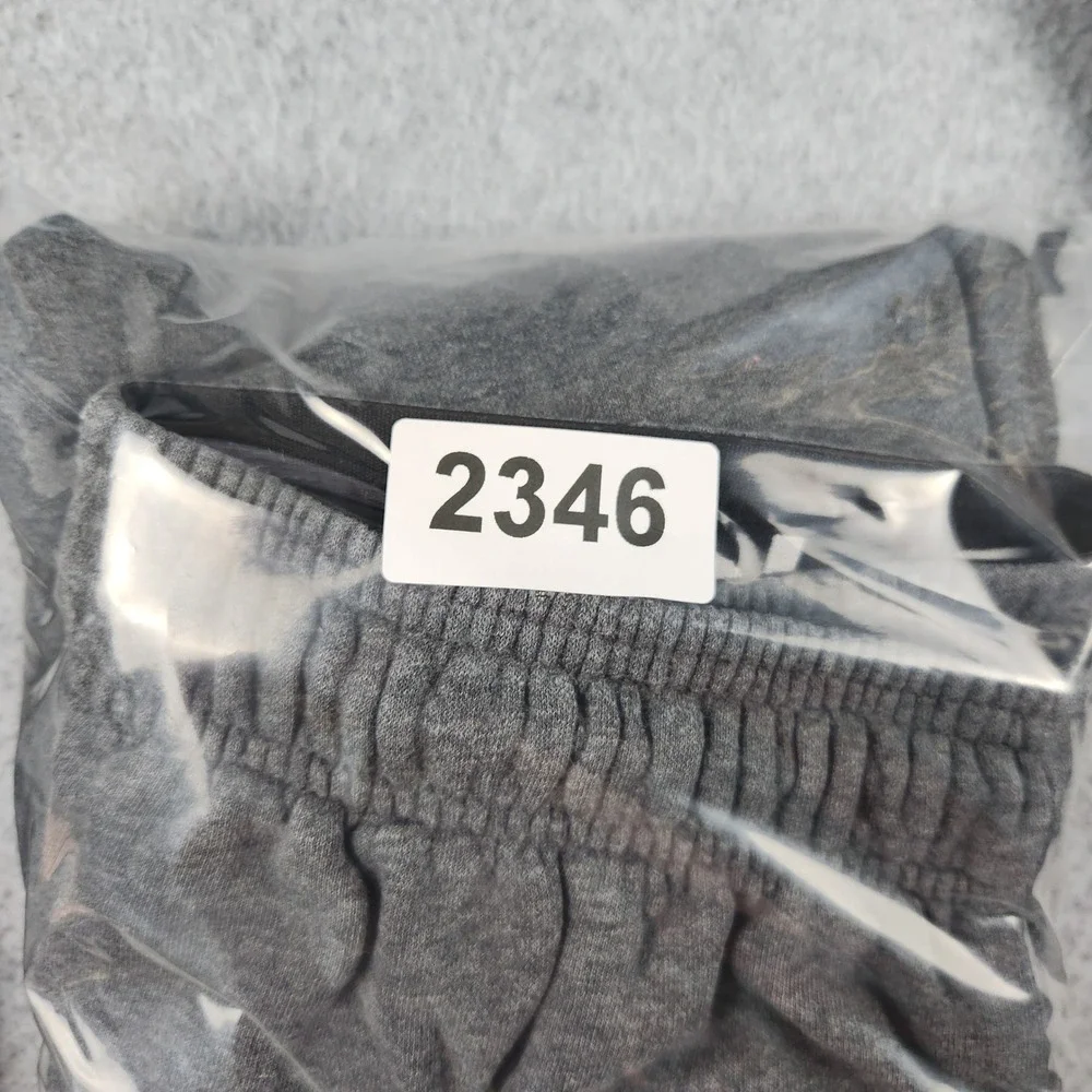 Reebok Jogger Sweatpants Mens Small Gray Fleece Athletic Drawstring Tapered‎ Leg